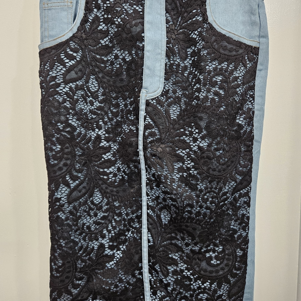 Sale!! Stylish Black Lace Women Jeans